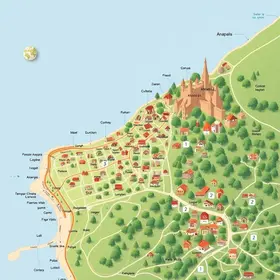 Mapa turístico de Anápolis com os principais pontos de interesse